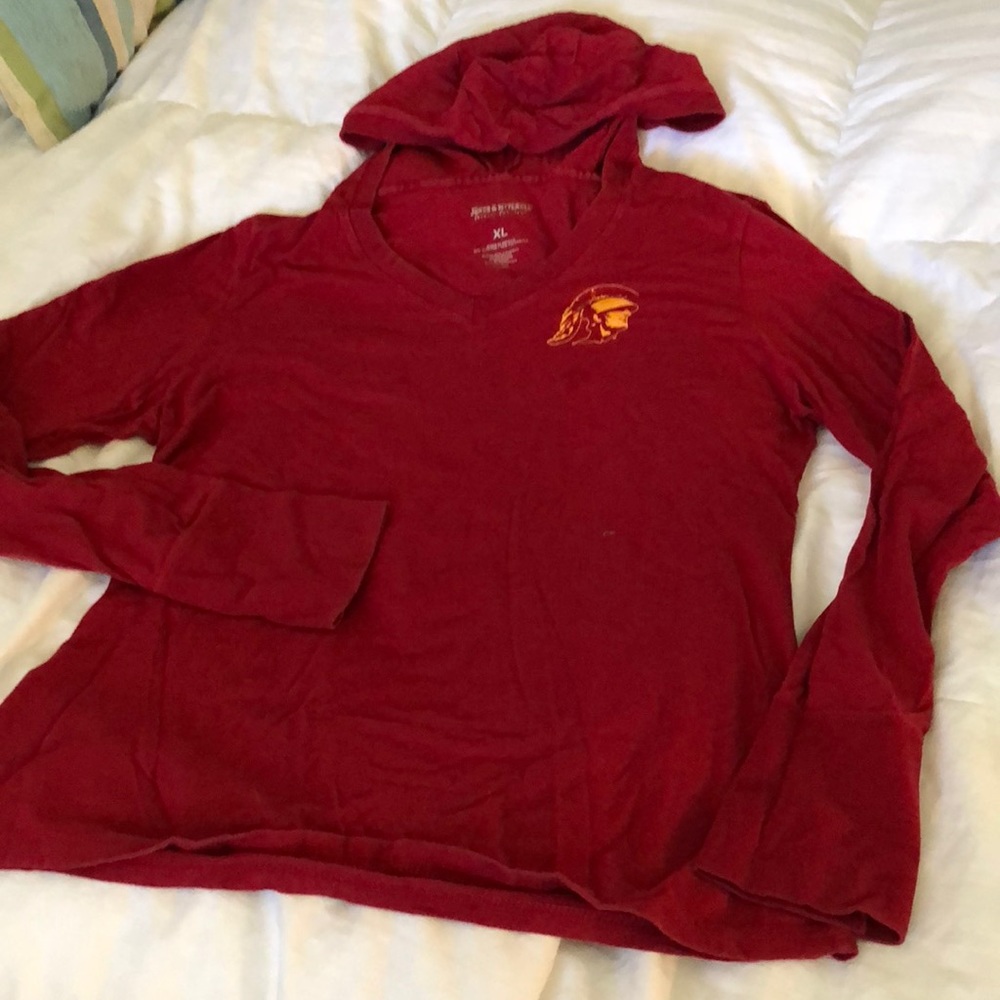 USC long sleeve hooded top